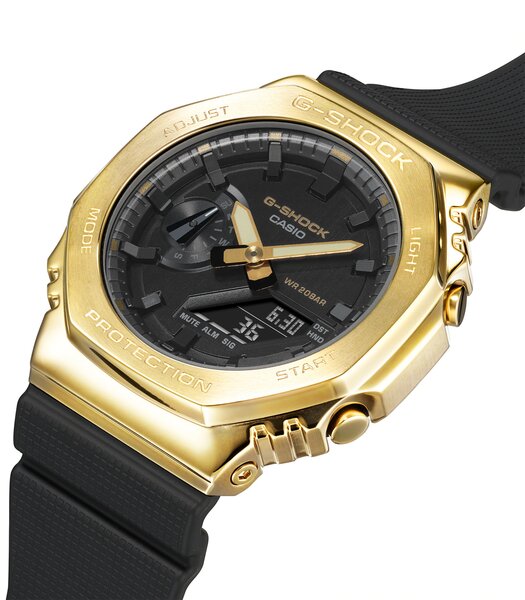 Montre CASIO G-SHOCK Homme GM-2100G-1A9ER Digital + analogique Cadran Minéral Noir Bracelet Résine Noir Boucle ardillon Etanchéité 20 BAR