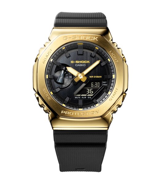 Montre CASIO G-SHOCK Homme GM-2100G-1A9ER Digital + analogique Cadran Minéral Noir Bracelet Résine Noir Boucle ardillon Etanchéité 20 BAR