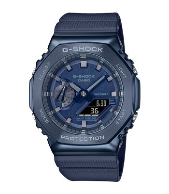 Montre CASIO G-SHOCK Homme GM-2100N-2AER Digital + analogique Cadran Minéral Bleu Bracelet Résine Bleu Boucle ardillon Etanchéité 20 BAR