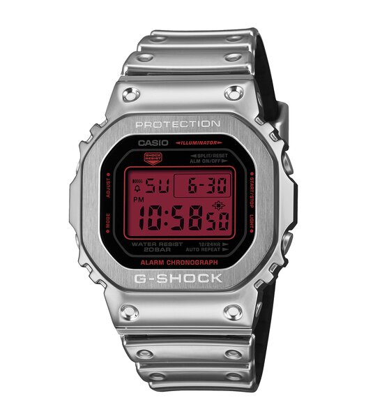 Montre CASIO G-SHOCK Homme GM-5600YRA-8ER Digital Cadran MINERAL Gris Bracelet Résine Gris Etanchéité 20BAR