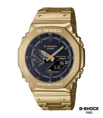 Montre CASIO G-SHOCK Homme GM-B2100GD-9AER Analogue Cadran MINERAL Or Bracelet Acier inoxydable Or Boucle déployante Etanchéité 20BAR