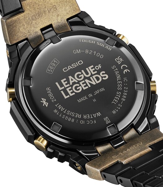 Montre CASIO G-SHOCK Homme GM-B2100LL-1AER Analogue-Digital Cadran MINERAL Noir Bracelet Acier inoxydable Noir Boucle déployante Etanchéité 20BAR