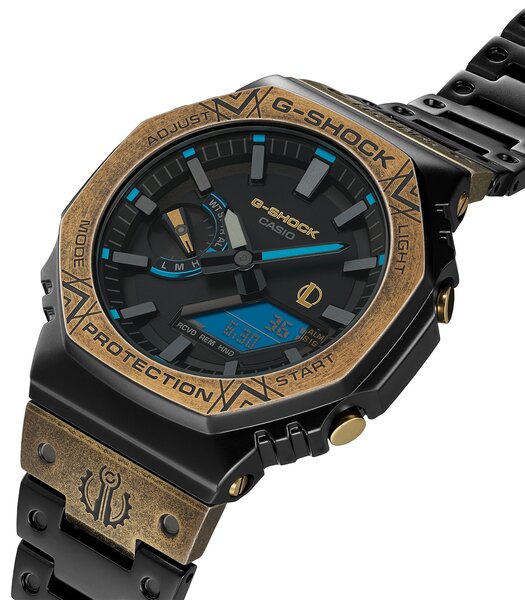 Montre CASIO G-SHOCK Homme GM-B2100LL-1AER Analogue-Digital Cadran MINERAL Noir Bracelet Acier inoxydable Noir Boucle déployante Etanchéité 20BAR