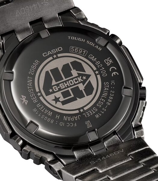 Montre CASIO G-SHOCK Homme GM-B2100VF-1ADR Analogue-Digital Cadran MINERAL Or Bracelet Acier inoxydable Noir Boucle déployante Etanchéité 20BAR