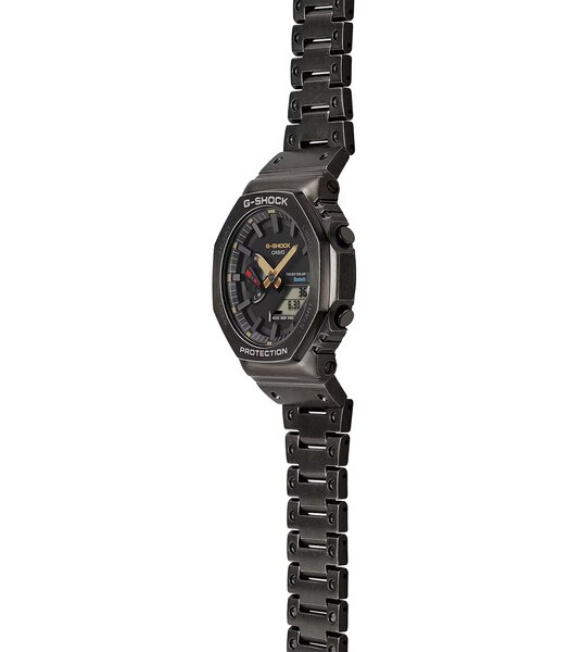 Montre CASIO G-SHOCK Homme GM-B2100VF-1ADR Analogue-Digital Cadran MINERAL Or Bracelet Acier inoxydable Noir Boucle déployante Etanchéité 20BAR