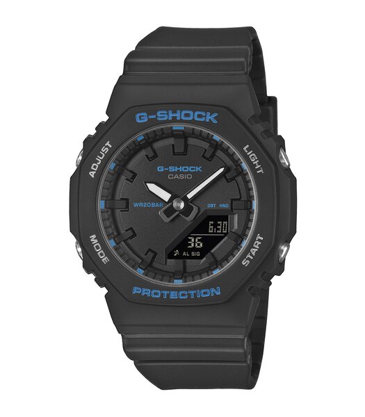 Montre CASIO G-SHOCK Femme GMA-P2100BA-1AER Analogue-Digital Cadran MINERAL Noir Bracelet Résine Noir Etanchéité 20BAR