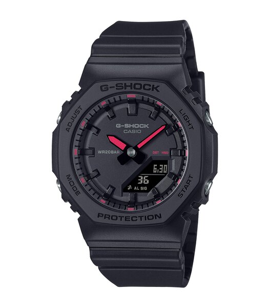 Montre CASIO G-SHOCK Femme GMA-P2100SA-1A1ER Analogue-Digital Cadran MINERAL Violet Bracelet Résine Noir Etanchéité 20BAR
