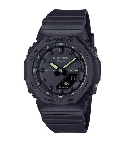 Montre CASIO G-SHOCK Femme GMA-P2100SA-1A2ER Analogue-Digital Cadran MINERAL Bleu Bracelet Résine Noir Etanchéité 20BAR