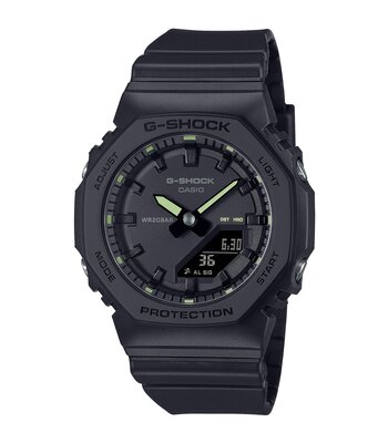 Montre CASIO G-SHOCK Femme GMA-P2100SA-1A2ER Analogue-Digital Cadran MINERAL Bleu Bracelet Résine Noir Etanchéité 20BAR