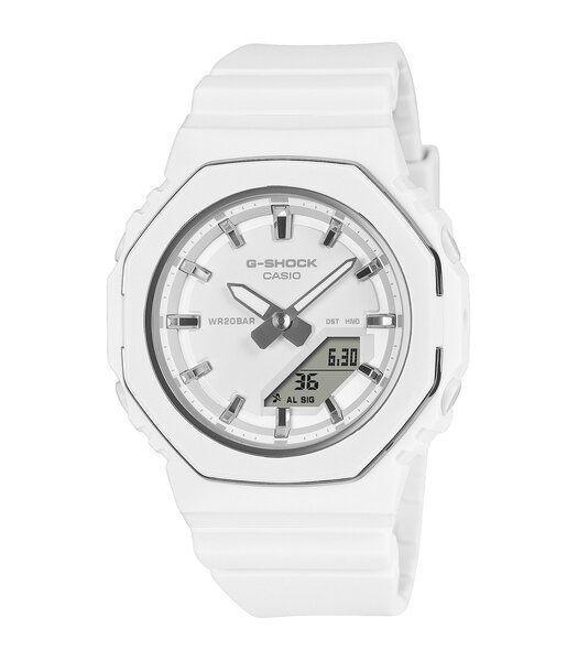 Montre CASIO G-SHOCK Femme GMA-P2110-7AER Analogue-Digital Cadran MINERAL Blanc Bracelet Résine Blanc Etanchéité 20BAR