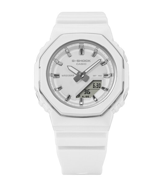 Montre CASIO G-SHOCK Femme GMA-P2110-7AER Analogue-Digital Cadran MINERAL Blanc Bracelet Résine Blanc Etanchéité 20BAR