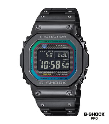 Montre CASIO G-SHOCK Homme GMW-B5000BPC-1ER Analogique Cadran Saphir Noir Bracelet Acier inoxydable Acier Boucle déployante Etanchéité 10 BAR