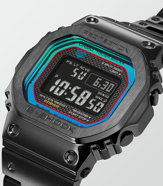 Montre CASIO G-SHOCK Homme GMW-B5000BPC-1ER Analogique Cadran Saphir Noir Bracelet Acier inoxydable Acier Boucle déployante Etanchéité 10 BAR