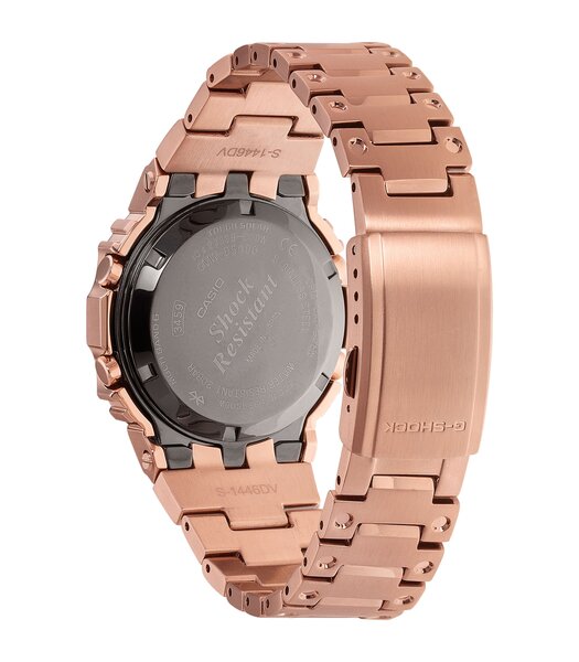 Montre CASIO G-SHOCK Homme GMW-B5000GD-4ER Digital Cadran MINERAL Noir Bracelet Acier inoxydable Or rose BOUCLE DEPLOYANTE Etanchéité 20BAR