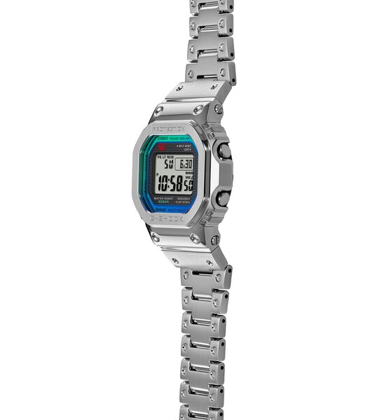 Montre CASIO G-SHOCK Homme GMW-B5000PC-1ER Digital Cadran MINERAL Multicolore Bracelet Acier inoxydable Noir Boucle déployante Etanchéité 20BAR