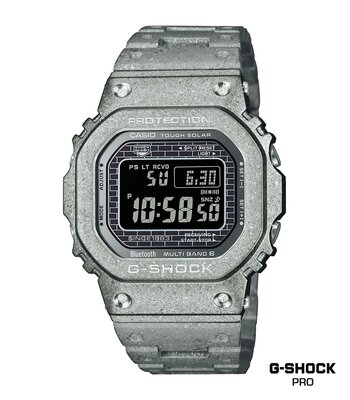 Montre CASIO G-SHOCK Homme GMW-B5000PS-1ER Digital Cadran MINERAL Argenté Bracelet Acier inoxydable Argenté Boucle déployante Etanchéité 20BAR