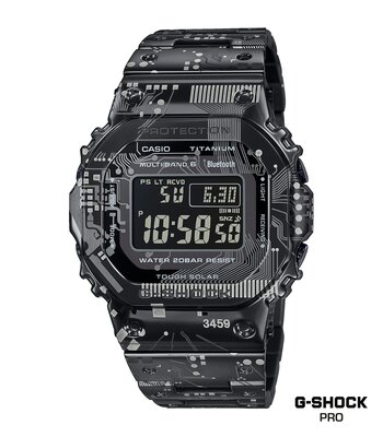 Montre CASIO G-SHOCK Homme GMW-B5000TCC-1ER Digital Cadran Saphir Noir Bracelet Titane Noir Boucle déployante Etanchéité 20 BAR