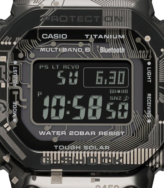 Montre CASIO G-SHOCK Homme GMW-B5000TCC-1ER Digital Cadran Saphir Noir Bracelet Titane Noir Boucle déployante Etanchéité 20 BAR