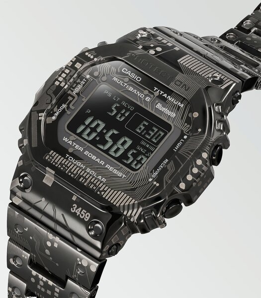 Montre CASIO G-SHOCK Homme GMW-B5000TCC-1ER Digital Cadran Saphir Noir Bracelet Titane Noir Boucle déployante Etanchéité 20 BAR