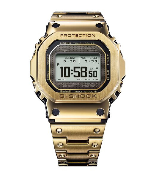 Horloge CASIO G-SHOCK Heren GMW-BZ5000GD-9ER Digitaal Behuizing MINERAAL Goud Bracelette Roestvrij staal Goud Etanchéiteiten 20BAR