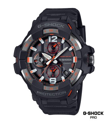 Montre CASIO G-SHOCK Homme GR-B300-1A4ER Analogue Cadran MINERAL Rouge Bracelet Résine Noir Etanchéité 20BAR