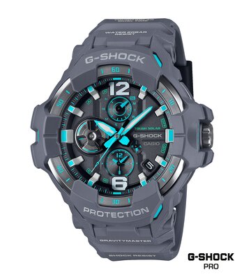 Montre CASIO G-SHOCK Homme GR-B300-8A2ER Analogue Cadran MINERAL Bleu Bracelet Résine Gris Etanchéité 20BAR