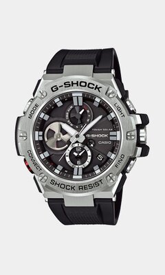 Montre CASIO G-SHOCK Homme GST-B100-1AER Analogique Cadran Minéral Noir Bracelet Résine Noir Boucle ardillon Etanchéité 20 BAR