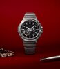Montre CASIO G-SHOCK Homme GST-B1000D-1AER Analogue-Digital Cadran MINERAL Noir Bracelet Acier inoxydable Argenté Etanchéité 20BAR
