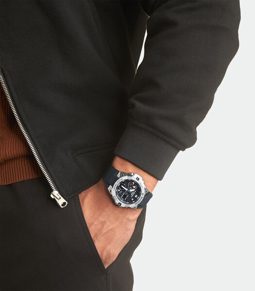 Montre CASIO G-SHOCK Homme GST-B400-1AER Digital + analogique Cadran Minéral Noir Bracelet Résine Noir Boucle ardillon Etanchéité 20 BAR