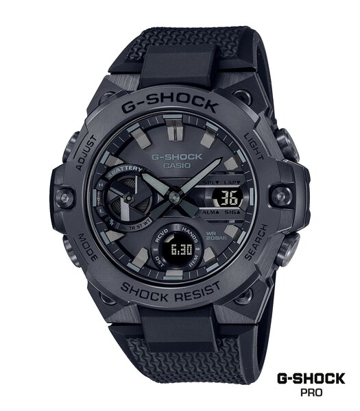 Montre CASIO G-SHOCK Homme GST-B400BB-1AER Digital + analogique Cadran Minéral Noir Bracelet Résine Noir Boucle ardillon Etanchéité 20 BAR