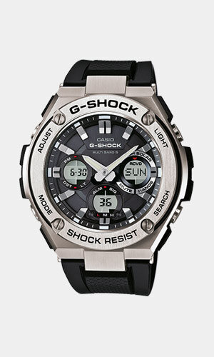 Montre CASIO G-SHOCK Homme GST-W110-1AER Digital + analogique Cadran Minéral Noir Bracelet Résine Noir Boucle ardillon Etanchéité 20 BAR