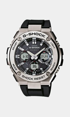 Montre CASIO G-SHOCK Homme GST-W110-1AER Digital + analogique Cadran Minéral Noir Bracelet Résine Noir Boucle ardillon Etanchéité 20 BAR