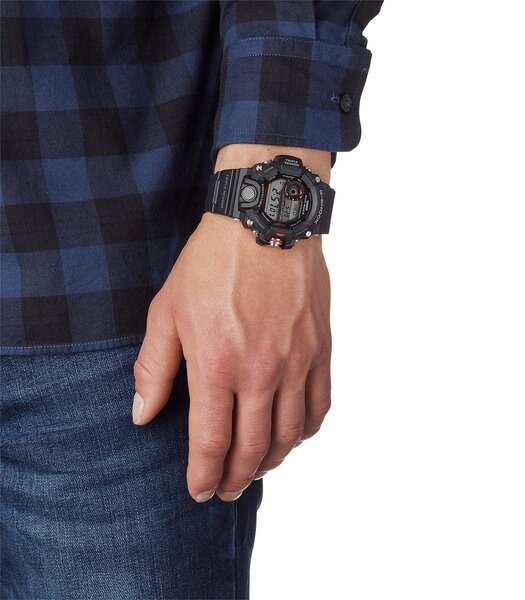 Montre CASIO G-SHOCK Homme GW-9400-1ER Digital Cadran MINERAL Noir Bracelet RESINE Noir Boucle ardillon Etanchéité 20BAR