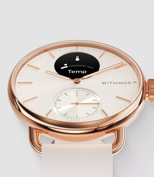 Horloge Withings SCANWATCH 2 Dames HWA10-03 Analoog-digitaal Behuizing Saffier Wit Bracelette Silicone Wit Etanchéiteiten 5BAR