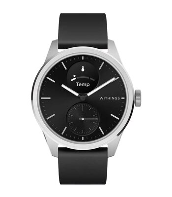 Montre Withings SCANWATCH 2 Homme HWA10-04 Analogue-Digital Cadran Saphir Noir Bracelet Silicone Noir Etanchéité 5BAR