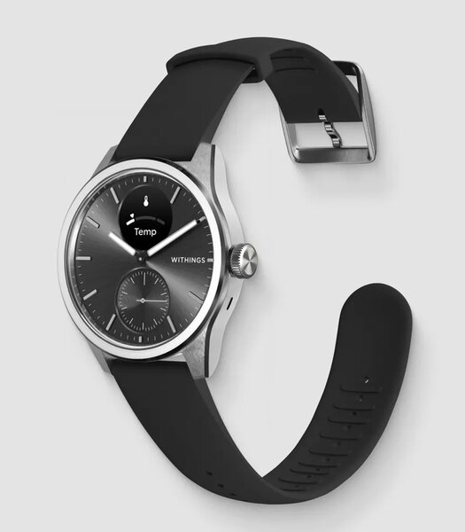 Montre Withings SCANWATCH 2 Homme HWA10-04 Analogue-Digital Cadran Saphir Noir Bracelet Silicone Noir Etanchéité 5BAR
