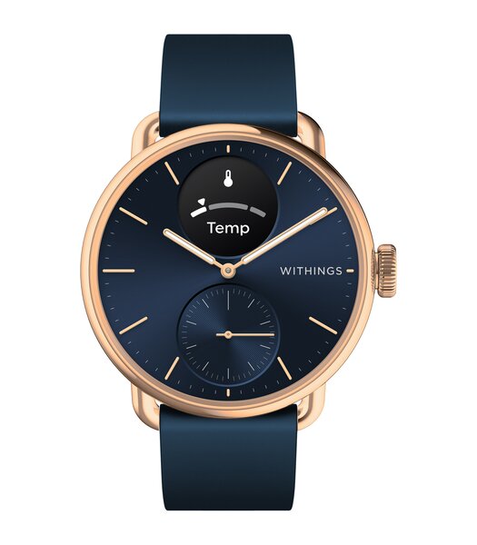 Montre Withings SCANWATCH 2 Femme HWA10-06 Analogue-Digital Cadran Saphir Bleu Bracelet Silicone Bleu Etanchéité 5BAR