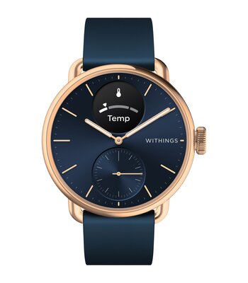 Montre Withings SCANWATCH 2 Femme HWA10-06 Analogue-Digital Cadran Saphir Bleu Bracelet Silicone Bleu Etanchéité 5BAR