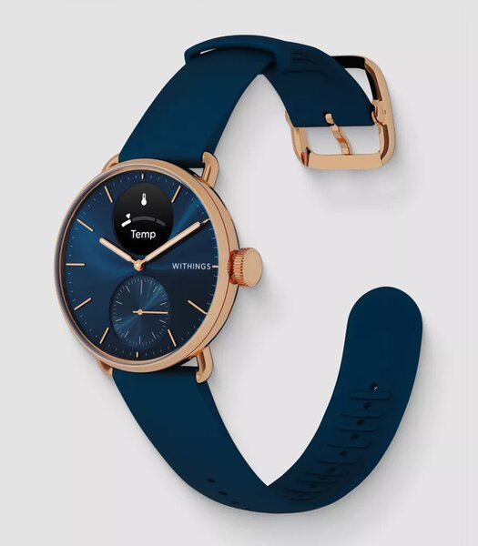 Montre Withings SCANWATCH 2 Femme HWA10-06 Analogue-Digital Cadran Saphir Bleu Bracelet Silicone Bleu Etanchéité 5BAR