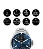 Montre Withings SCANWATCH NOVA Homme HWA10-07 Analogue-Digital Cadran Saphir Bleu Bracelet Acier inoxydable Acier Boucle déployante Etanchéité 10BAR