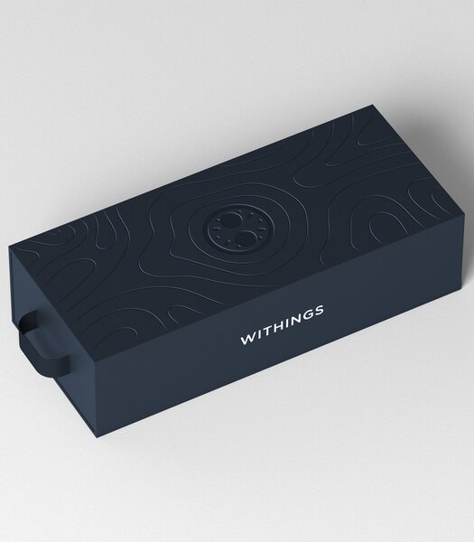 Montre Withings SCANWATCH NOVA Homme HWA10-07 Analogue-Digital Cadran Saphir Bleu Bracelet Acier inoxydable Acier Boucle déployante Etanchéité 10BAR