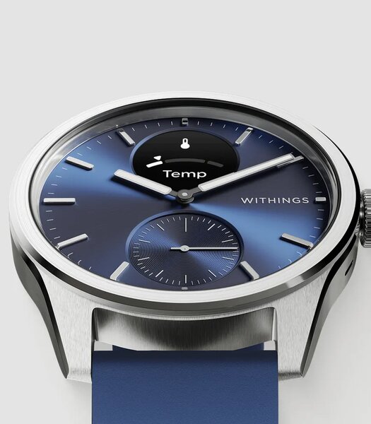 Montre Withings SCANWATCH 2 HWA10-12 Analogue-Digital Cadran Saphir Bleu Bracelet Acier inoxydable Bleu Etanchéité 5BAR