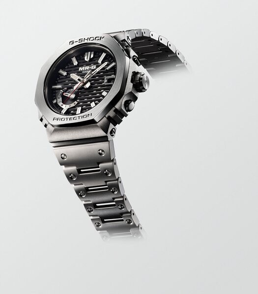 Montre CASIO G-SHOCK Homme MRG-B2100D-1ADR Analogue Cadran Saphir Bleu Bracelet Titane Argenté Etanchéité 20BAR