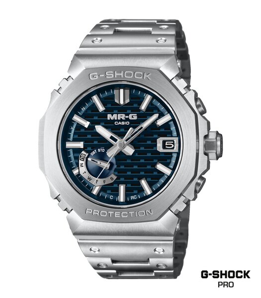Montre CASIO G-SHOCK Homme MRG-B2100D-2ADR Analogue Cadran Saphir Bleu Bracelet Titane Argenté Etanchéité 20BAR