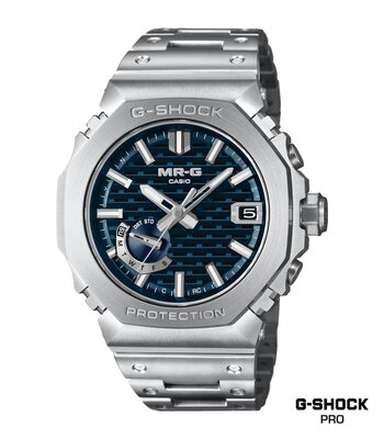 Montre CASIO G-SHOCK Homme MRG-B2100D-2ADR Analogue Cadran Saphir Bleu Bracelet Titane Argenté Etanchéité 20BAR