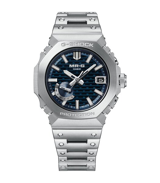 Montre CASIO G-SHOCK Homme MRG-B2100D-2ADR Analogue Cadran Saphir Bleu Bracelet Titane Argenté Etanchéité 20BAR