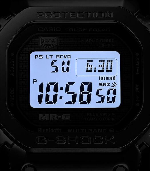 Montre CASIO G-SHOCK Homme MRG-B5000B-1DR Digital Cadran Saphir Noir Bracelet Titane Noir Etanchéité 20BAR