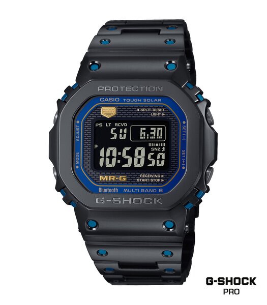 Montre CASIO G-SHOCK Homme MRG-B5000BA-1DR Digital Cadran Saphir Bleu Bracelet Titane Noir Boucle déployante Etanchéité 20BAR