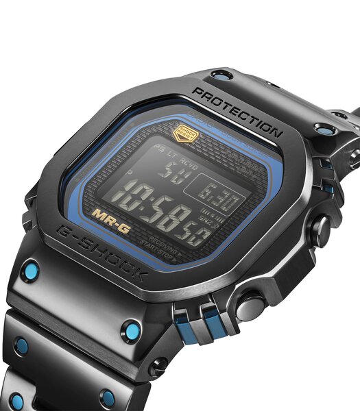 Montre CASIO G-SHOCK Homme MRG-B5000BA-1DR Digital Cadran Saphir Bleu Bracelet Titane Noir Boucle déployante Etanchéité 20BAR