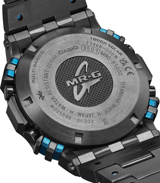 Montre CASIO G-SHOCK Homme MRG-B5000BA-1DR Digital Cadran Saphir Bleu Bracelet Titane Noir Boucle déployante Etanchéité 20BAR